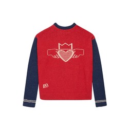Saoirse Jumper in Atlantic & red £195