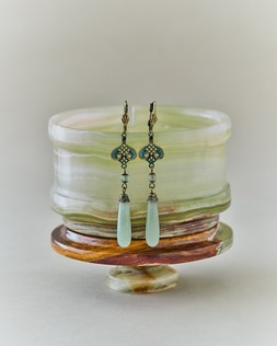 Aventurine Drop Earrings £34 by Lovett and Co