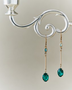 Oval Stone Drop Earrings £30 by Lovett and Co
