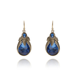 SAPPHIRE ART NOUVEAU PALM DROP EARRINGS £30 BY LOVETT & CO