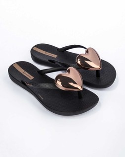Maxi Heart Kids Flip Flop Black