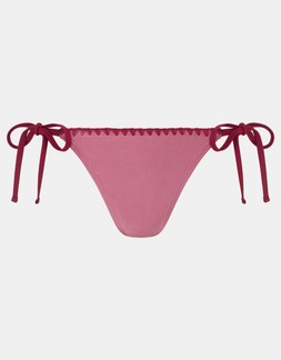 Whipstitch Tie Side Bikini Bottoms