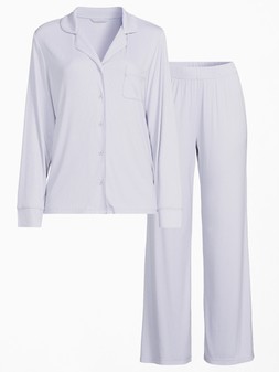 The Very collection - Ribbed Soft Touch PJ Set Blue £30