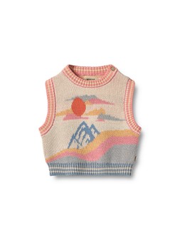 WKMFV Very - Wheat Baby Girls Maria Knitted Vest - Multi £35