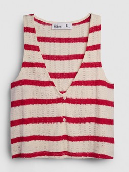 PRIMARK CROCHET STRIPE BUTTON TOP, £7, €8, $11, RON40, PLN34, CZK210, HUF3000