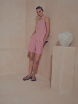 PRIMARK EDIT LINEN CITY SHORT £20, €22, $30, RON110, PLN95, CZK570, PEPLUM WAISTCOAT £24, €26, $35, RON125, PLN115, CZK675