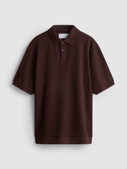 PRIMARK EDIT RELAX RIB POLO BURGUNDY £14 €16 $20 RON80 PLN70 CZK415