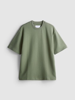 PRIMARK EDIT TEXTURED RELAX TEE GREEN £12 €14 $18 RON70 PLN60 CZK365
