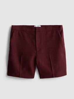 PRIMARK EDIT TEXTURED WOVEN SHORT PLUM £16 €18 $25 RON90 PLN80 CZK470