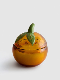 PRIMARK GLASS ORANGE CANDLE £5, €6, RON30, PLN26, CZK155, HUF2200