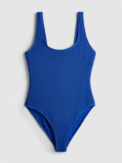 PRIMARK HYPER CRINKLE SCOOP SWIM BLUE £12 €14 $18 RON70 PLN60 CZK365