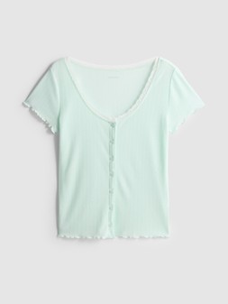 PRIMARK LOVE TO LOUNGE PJ TOP LIGHT GREEN £9 €10 RON50 PLN43 CZK260