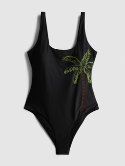 PRIMARK PRESENTS PAU ECHE BEADED PALM SWIMSUIT £12, €14, $17.50, RON70, PLN60, CZK365, HUF5200