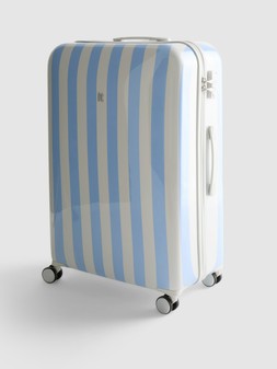 PRIMARK STRIPE HARDSHELL SUITCASE LIGHT BLUE £45 €55 $62.50 RON270 PLN240 CZK1430