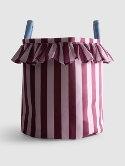 PRIMARK STRIPED FRILL LAUNDRY BASKET, £7, €8, $12, NE ONLY €9, RON40, PLN34, CZK210, HUF3000