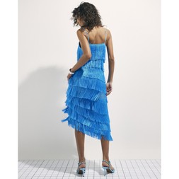 RI Blue Fringed Midi Dress £95