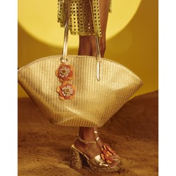 RI Gold Raffia Winged Shopper Bag £56
