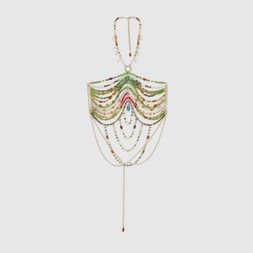 RI Green Beaded Halter Body Chain £49 2