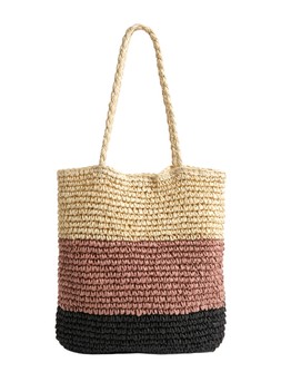 Tu Colour Block Straw Shopper Bag, &pound;12