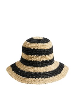 Tu Hand Crocheted Stripe Straw Hat, &pound;12