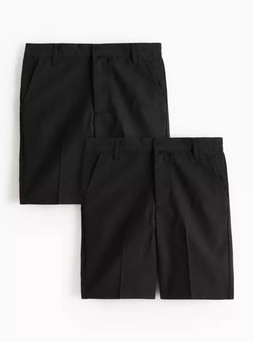Tu-2 Pack Black Classic School Shorts2