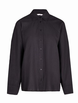 Tu Black Linen-Rich Relaxed Shirt, £20