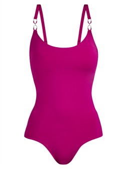 Tu Bright Pink Hammered Gold Trim Swimsuit, £18