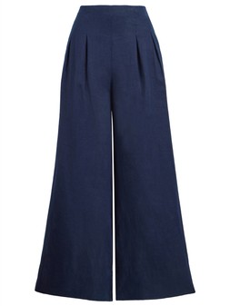 Tu Navy Pure Linen Palazzo Trousers Co‑ord, £30