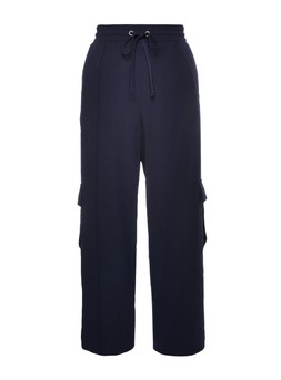 Tu Navy Side Stripe Wide Leg Trousers,