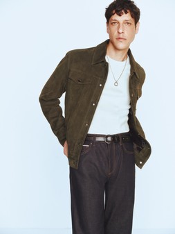 Autograph Jacket £229, Autograph T-Shirt £35, Autograph Jeans £60, Necklace £22.50, Autograph Belt £35