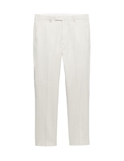 Autograph Tailored Fit Italian Performance Linen Blend Suit Trousers, White, £70