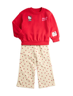 M&S 2pc Cotton Rich Hello Kitty™ Sweat Outfit (2-8 Yrs) £22
