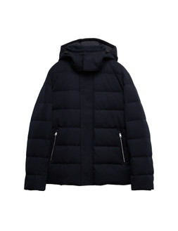 M&S Autograph Feather & Down Performance Puffer Jacket with Stormwear™ Plus, Dark Navy, £139