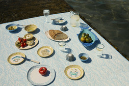 M&S COASTAL PICNIC BLANKET £14 / M&S MELAMINE FISH PLATTER £12 / M&S SET OF 4 COASTAL MELAMINE SIDE PLATES £14 / M&S SET OF 4 COASTAL MELAMINE BOWLS £14 / M&S SET OF 4 COASTAL MELAMINE DINNER PLATE £16 / M&S SET OF 4 CONTRAST RIM WINE GLASSES £14 / M&S CONTRAST RIM PICNIC JUG £14 / M&S SET OF 4 CONTRAST RIM TUMBLERS £14 / M&S SET OF 4 CONTRAST RIM HI BALLS £14​