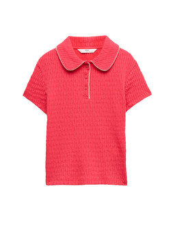 M&S Cotton Blend Pointelle Polo Shirt (6-16 Years) £12