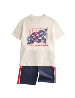M&S Cotton Rich Racing Graphic Shortie Pyjamas (1-16 Yrs) £14