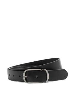 M&S Leather Smart Belt, Black, £22