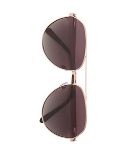 M&S Metal Aviator Polarised Sunglasses, Gold, £25
