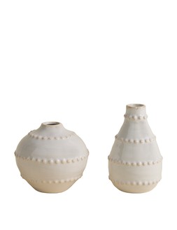 M&S SET OF 2 BOBBLE BUD CERAMIC VASES £12.50​