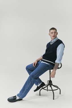 M&S Vest £30, Shirt £30, Jean £35, Loafer £65 (6)