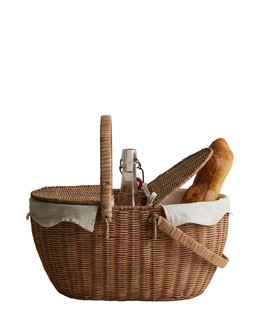 M&S WICKER HAMPER WITH WINE HOLDER £40​