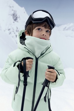 Goodmove Ski Jacket £79, One piece £69, Snood £8.50