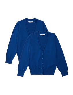 M&S 2pk Girls Pure Cotton School Cardigan 3-18 Yrs £13-19