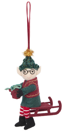 M&S Felt Elf Decoration £5