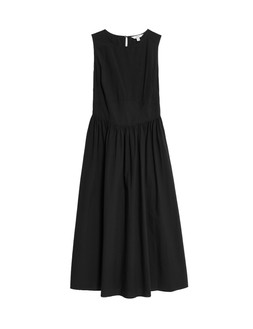 M&S Pure Cotton Round Neck Midi Waisted Dress £45