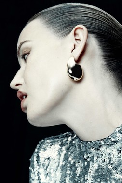 M&S X 16ARLINGTON SEQUIN DRESS £295, EARRING £45 (2)