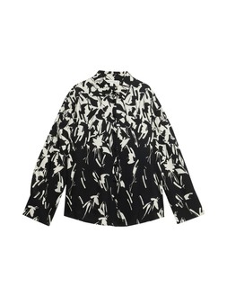 M&S Autograph Twill Printed Shirt Black £49.50 (1)