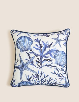 M&S Coastal Print Piped Cushion &pound;15