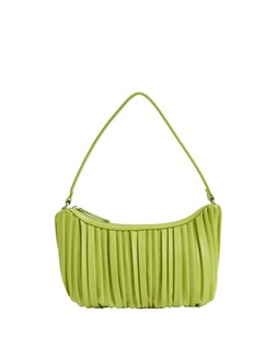 M&S Collection Faux Leather Pleated Shoulder Bag Lime £29.50