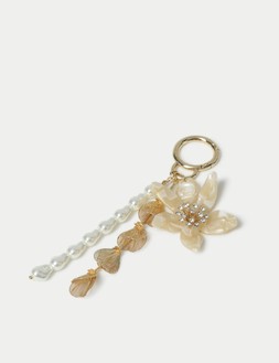 M&S Collection Floral and Pearl Drop Bag Charm £16.50 (2)
